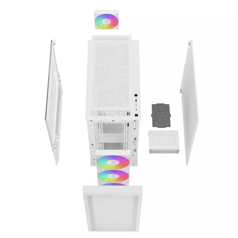 PC Case DeepCool CH560 DIGITAL WH Midi Tower — White, EATX/ATX, tempered glass, RGB fans, USB-C