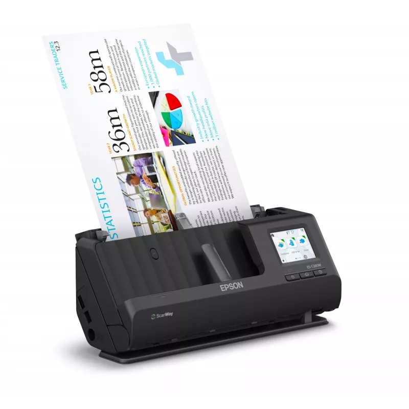 Epson ES-C380W ADF + plokščiasis skaitytuvas 600 x 600 DPI A4 Juoda