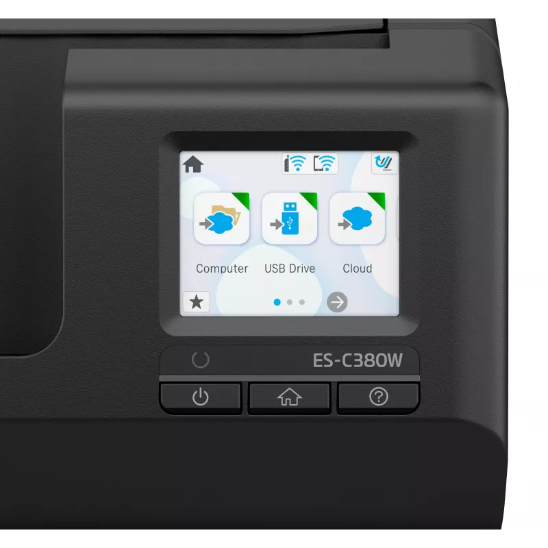 Epson ES-C380W ADF + plokščiasis skaitytuvas 600 x 600 DPI A4 Juoda