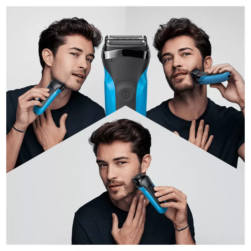 Braun Series 3 310BT elektrinis skustuvas – šlapiam ir sausam skutimuisi skirtas folijos skutiklis su barzdos kirpimo priedais