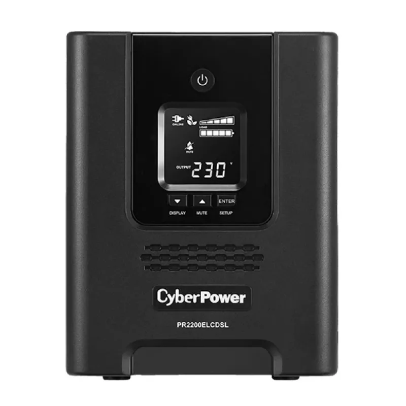 Nepertraukiamo maitinimo šaltinis (UPS) CyberPower PR2200ELCDSL, linijinis-interaktyvus, 2,2 kVA / 1980 W, 9 AC lizdai