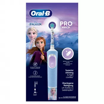 Oral-B Pro Kids vaikiškas besisukantis-osciliacinis dantų šepetėlis, šviesiai mėlynas