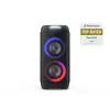 Vakarėlių garsiakalbis Sharp PS-949 — 2.1 kanalai, 132 W PMPO, 8 colių žemų dažnių garsiakalbis, Bluetooth A2DP/AVRCP, laidinis ir belaidis, juodas, plastikinis korpusas