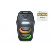 Vakarėlių garsiakalbis Sharp PS-949 — 2.1 kanalai, 132 W PMPO, 8 colių žemų dažnių garsiakalbis, Bluetooth A2DP/AVRCP, laidinis ir belaidis, juodas, plastikinis korpusas