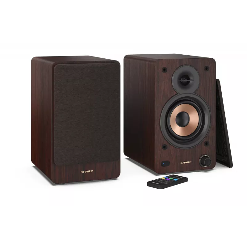 Sharp BOOKSHELF SPEAKERS 2-eigės rudos laidinės ir belaidės 60 W