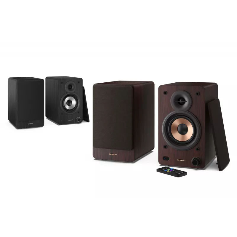 Sharp BOOKSHELF SPEAKERS 2-eigės rudos laidinės ir belaidės 60 W