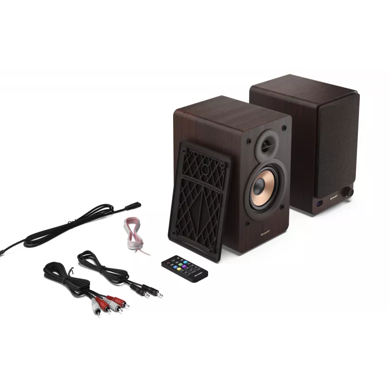 Sharp BOOKSHELF SPEAKERS 2-eigės rudos laidinės ir belaidės 60 W