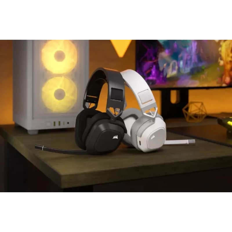 CORSAIR žaidimų ausinės Hs80 Max - belaidės - baltos
