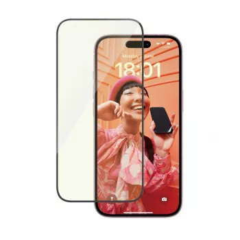 PanzerGlass ® EyeCARE™ ekrano apsauga iPhone 15 | Itin platus pritaikymas su EasyAligner