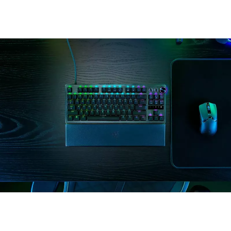 Razer Huntsman V3 Pro Tenkeyless klaviatūra su optiniais jungikliais, RGB, juoda