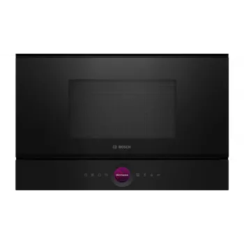 Įmontuojama solo mikrobangų krosnelė Bosch Serie 8 BFL7221B1 — 900 W, 21 l, jutiklinis valdymas, juoda