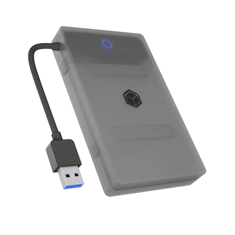 ICY BOX IB-AC603b-U3 HDD/SSD korpusas, antracito, juodos spalvos, 2,5 colio