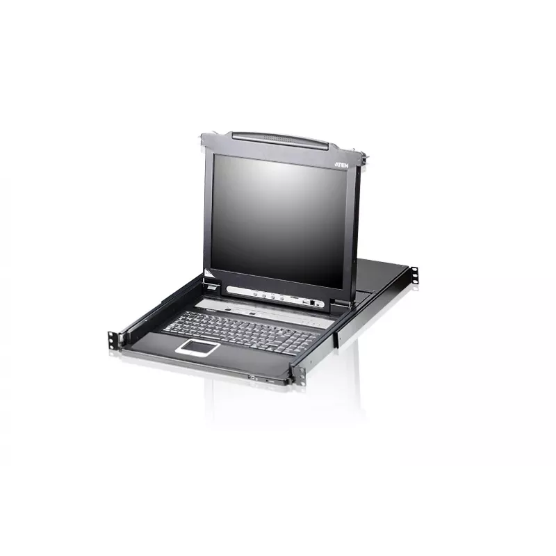ATEN 8 prievadų 17 col. LCD KVM komutatorius (USB - PS/2 VGA) su USB išoriniu prievadu