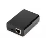 DIGITUS Gigabit PoE+ skirstytuvas, 10/100/1000 Mbps, 24 W įvestis: 802.3at PoE, išvestis: 5V/2A, 9V/2A, 12V/2A, plastikinis korpusas, juodas