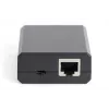 DIGITUS Gigabit PoE+ skirstytuvas, 10/100/1000 Mbps, 24 W įvestis: 802.3at PoE, išvestis: 5V/2A, 9V/2A, 12V/2A, plastikinis korpusas, juodas