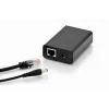 DIGITUS Gigabit PoE+ skirstytuvas, 10/100/1000 Mbps, 24 W įvestis: 802.3at PoE, išvestis: 5V/2A, 9V/2A, 12V/2A, plastikinis korpusas, juodas