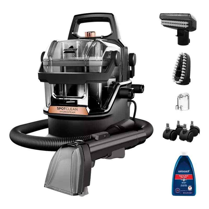 Bissell SpotClean Hydrosteam Pro cilindrinis garų valytuvas 1,9 L 1000 W juoda, vario, permatoma