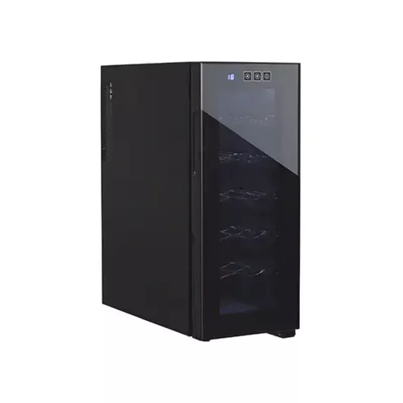 Termoelektrinis vyno šaldytuvas Adler AD 8083 — 12 butelių, laisvai pastatomas, juodas, 33 L, 12–18 °C