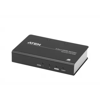 ATEN 2 prievadų tikras 4K 60 Hz (4:4:4), HDMI skirstytuvas, HDMI, 2x HDMI, 4096 x 2160 pikselių, juodas, metalinis, 4K Ultra HD