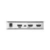 ATEN 2 prievadų tikras 4K 60 Hz (4:4:4), HDMI skirstytuvas, HDMI, 2x HDMI, 4096 x 2160 pikselių, juodas, metalinis, 4K Ultra HD