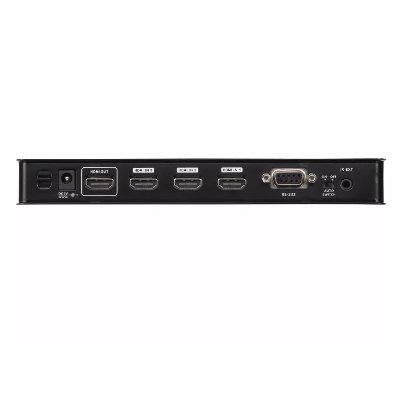 ATEN 4 prievadų True 4K HDMI jungiklis, HDMI, metalinis, juodas, 60 Hz, 3 m, 18 Gbit/s