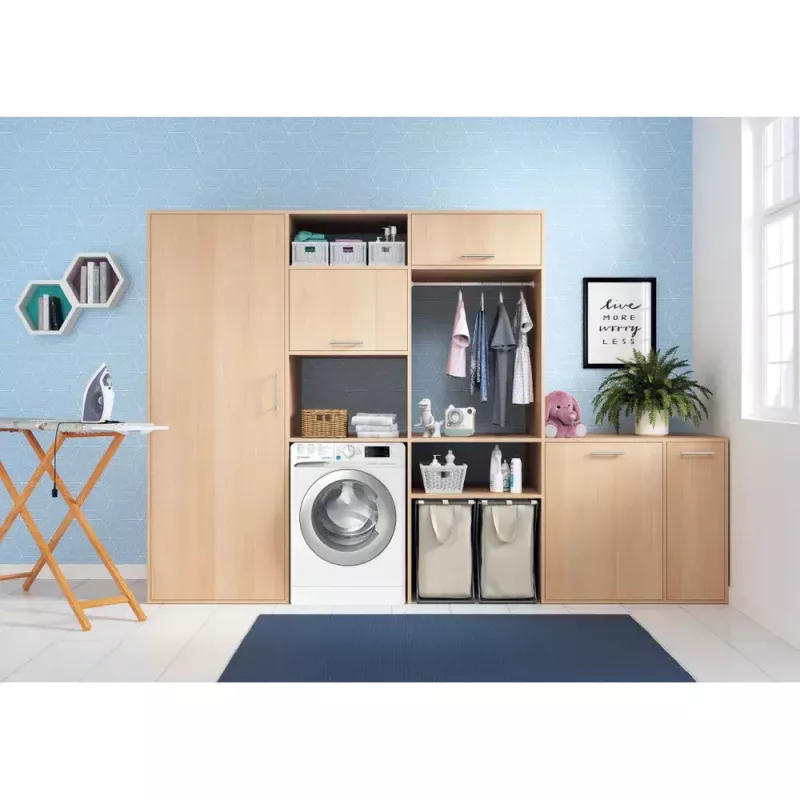 Priekinio įkrovimo skalbimo mašina Indesit BWE 91496X WSV EE — 9 kg, 1400 aps./min, A energijos klasė, balta