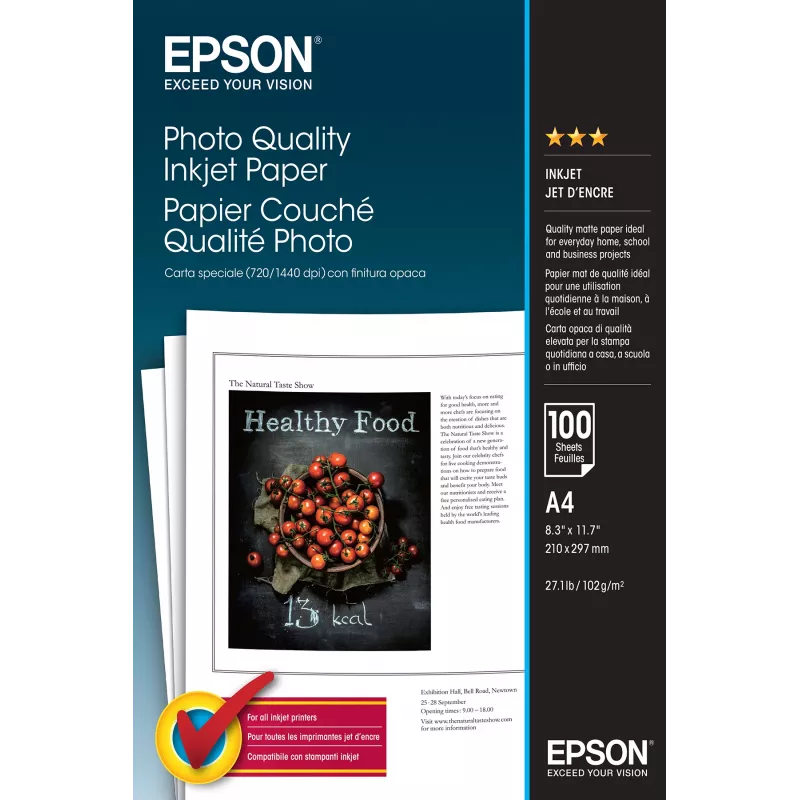 Epson Photo Quality rašalinis popierius - A4 - 100 lapų
