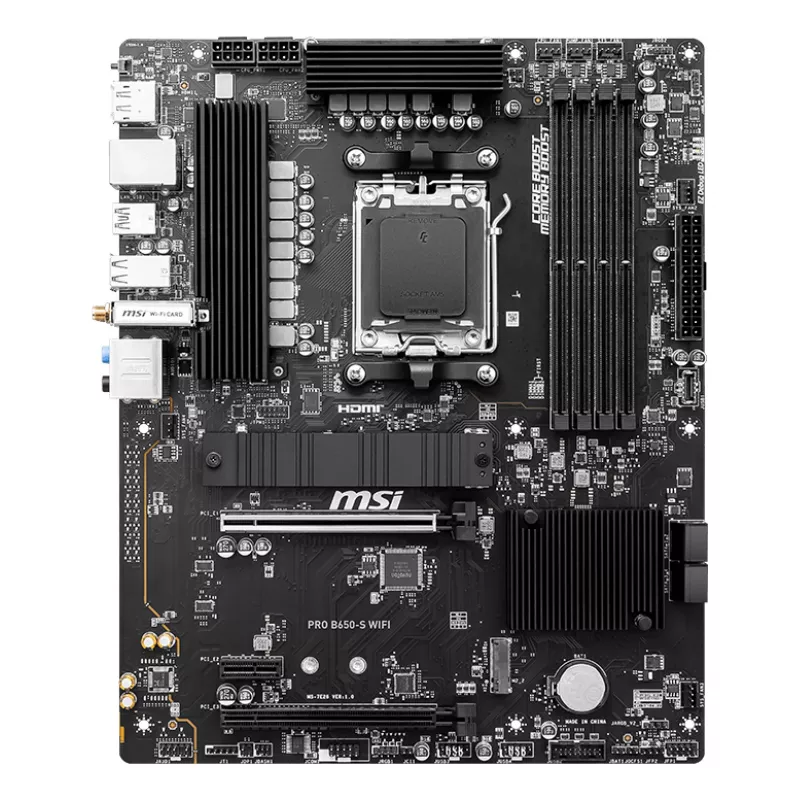 Motininė plokštė MSI PRO B650-S WIFI, AMD B650, lizdas AM5, ATX