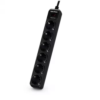 CyberPower B0620SC0-DE apsaugos nuo viršįtampių įrenginys Juoda 6 AC išvesties lizdų 200 - 250 V 1.8 m