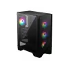 PC korpusas MSI MAG FORGE 120A AIRFLOW Midi Tower — juodas, grūdintas stiklas, tinklelis, 3×120 mm priekiniai ventiliatoriai, 2×120 mm viršutiniai ventiliatoriai, ATX palaikymas