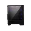 PC korpusas MSI MAG FORGE 120A AIRFLOW Midi Tower — juodas, grūdintas stiklas, tinklelis, 3×120 mm priekiniai ventiliatoriai, 2×120 mm viršutiniai ventiliatoriai, ATX palaikymas