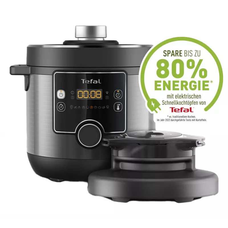 Multivirkė-garintuvas Tefal Turbo Cuisine & Fry CY7788 — 7,6 l, 1200 W, 15 programų, juoda