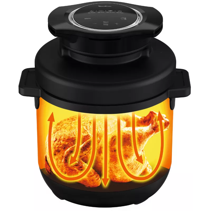 Multivirkė-garintuvas Tefal Turbo Cuisine & Fry CY7788 — 7,6 l, 1200 W, 15 programų, juoda