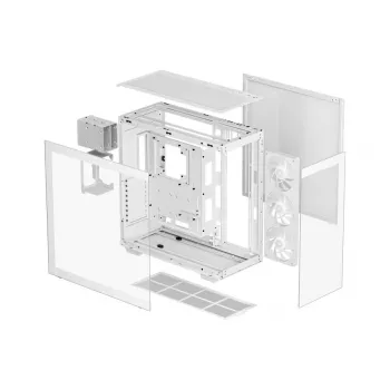 PC korpusas DeepCool CH780 WH Tower White — Full Tower, E-ATX, grūdintas stiklas, aRGB, 48 cm GPU, 13,2 cm CPU aušintuvas