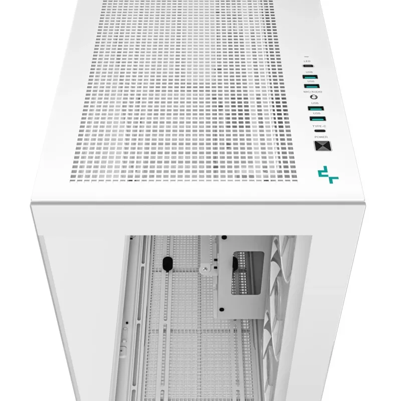 PC korpusas DeepCool CH780 WH Tower White — Full Tower, E-ATX, grūdintas stiklas, aRGB, 48 cm GPU, 13,2 cm CPU aušintuvas