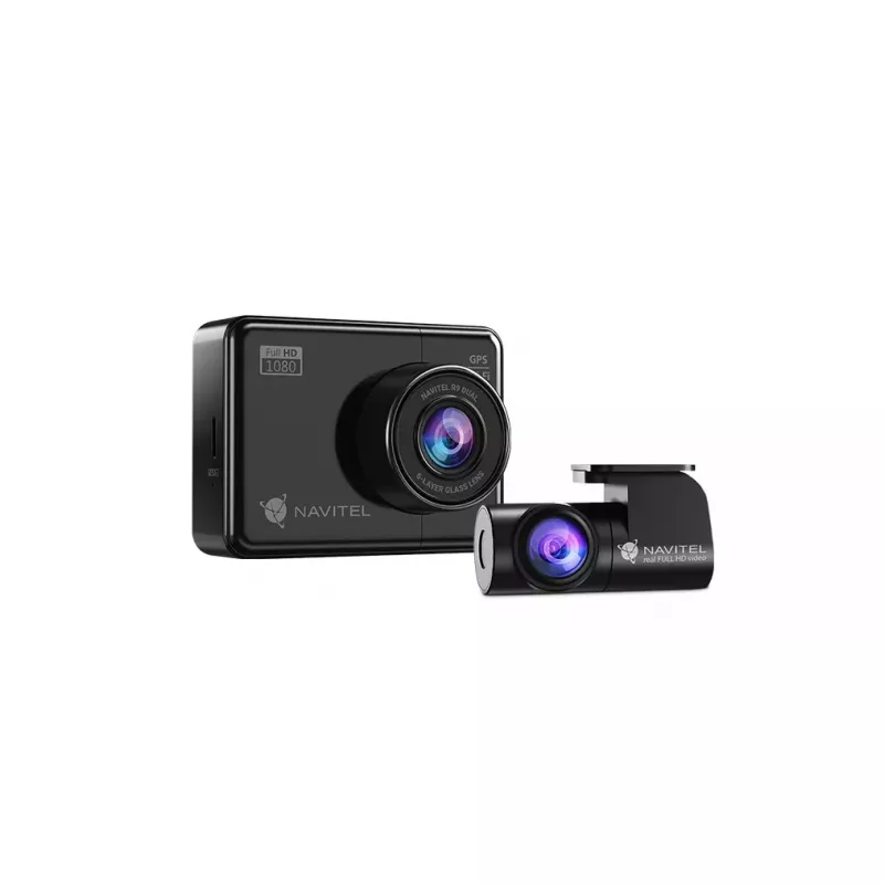 Vaizdo registratorius Navitel R9 Dual Full HD Wi-Fi baterija Juoda