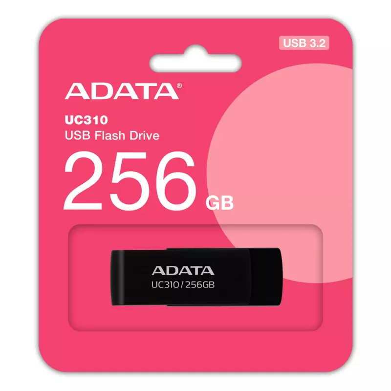 ADATA UC310 USB atmintinė 256 GB USB Type-A 3.2 Gen 1 (3.1 Gen 1) Juoda