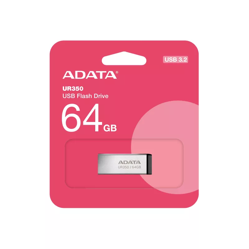 ADATA UR350 USB atmintukas 64 GB USB Type-A 3.2 Gen 1 (3.1 Gen 1) Juoda