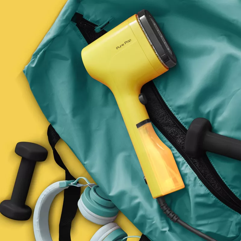 Rankinis drabužių garintuvas Tefal DT2026 — 0,07 L vandens talpa, 1300 W, geltonas