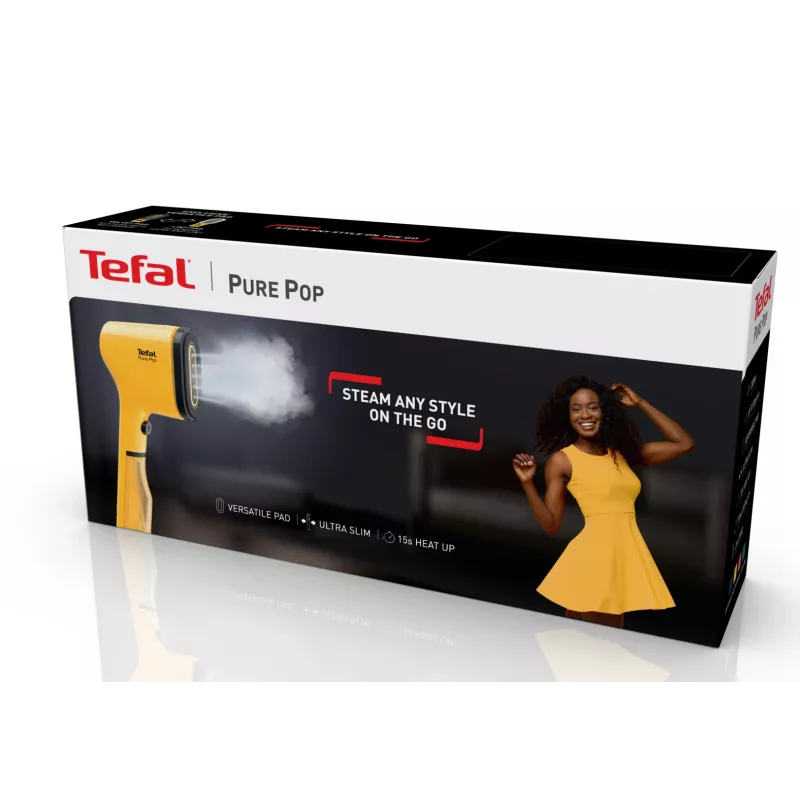 Rankinis drabužių garintuvas Tefal DT2026 — 0,07 L vandens talpa, 1300 W, geltonas