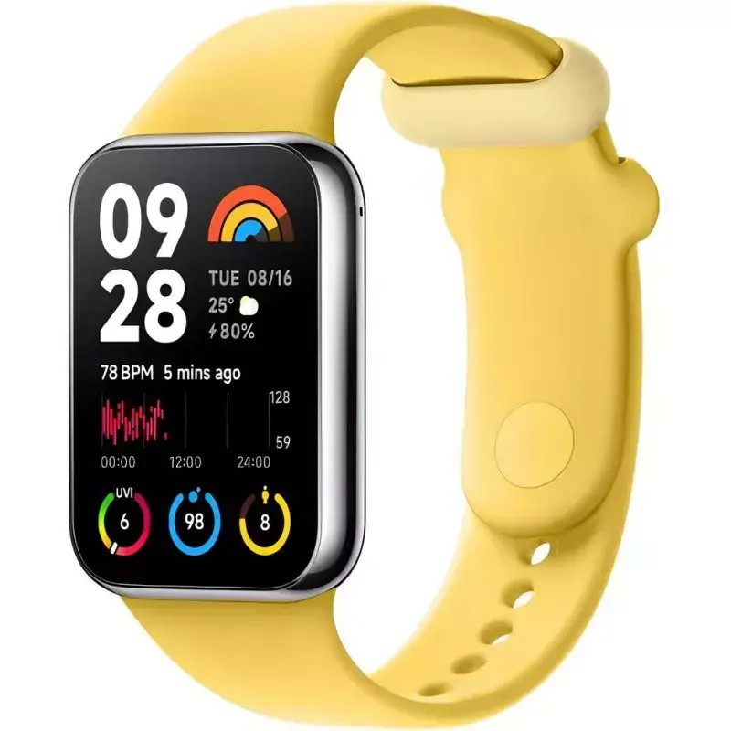 Pakaitinis TPU dirželis, skirtas Xiaomi Smart Band 8 Pro — citrinos geltonumo