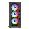 PC korpusas DeepCool CC560 ARGB V2 Midi Tower juodas — ATX/Micro‑ATX/Mini‑ITX, grūdintas stiklas, aRGB, palaiko iki 370 mm GPU