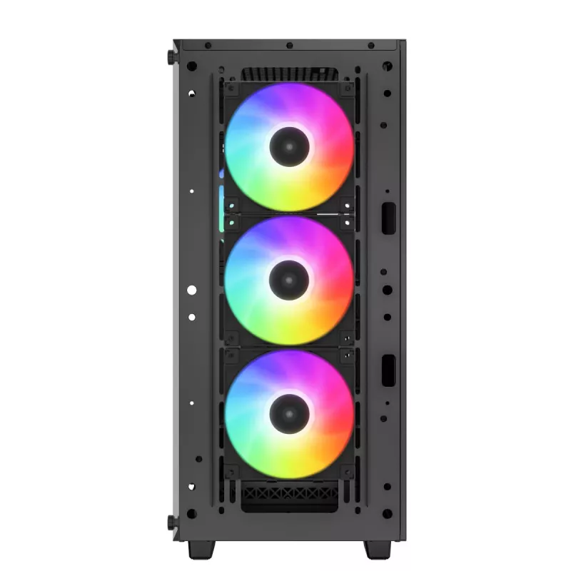 PC korpusas DeepCool CC560 ARGB V2 Midi Tower juodas — ATX/Micro‑ATX/Mini‑ITX, grūdintas stiklas, aRGB, palaiko iki 370 mm GPU