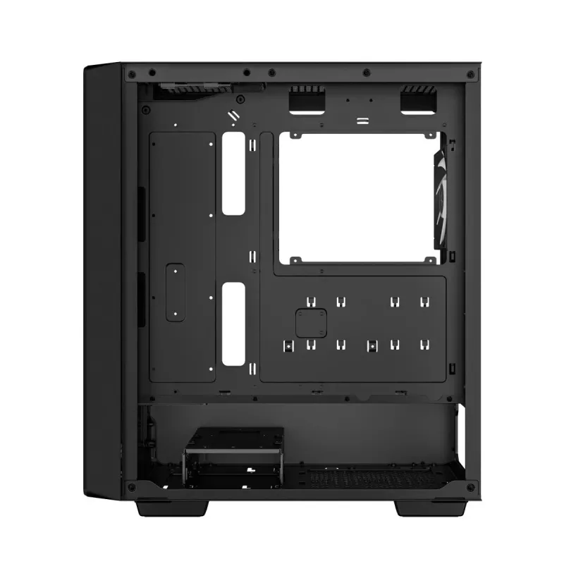 PC korpusas DeepCool CC560 ARGB V2 Midi Tower juodas — ATX/Micro‑ATX/Mini‑ITX, grūdintas stiklas, aRGB, palaiko iki 370 mm GPU