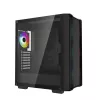 PC korpusas DeepCool CC560 ARGB V2 Midi Tower juodas — ATX/Micro‑ATX/Mini‑ITX, grūdintas stiklas, aRGB, palaiko iki 370 mm GPU