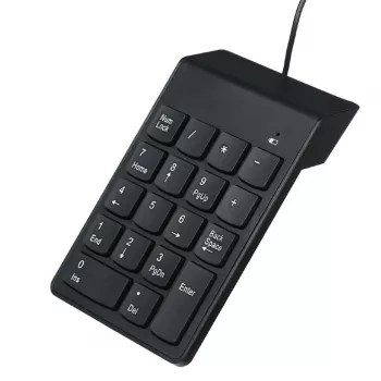Skaičių klaviatūra GEMBIRD KPD-U-03 USB 18 klavišų, žirkliniai jungikliai, 1,45 m laidas, juoda