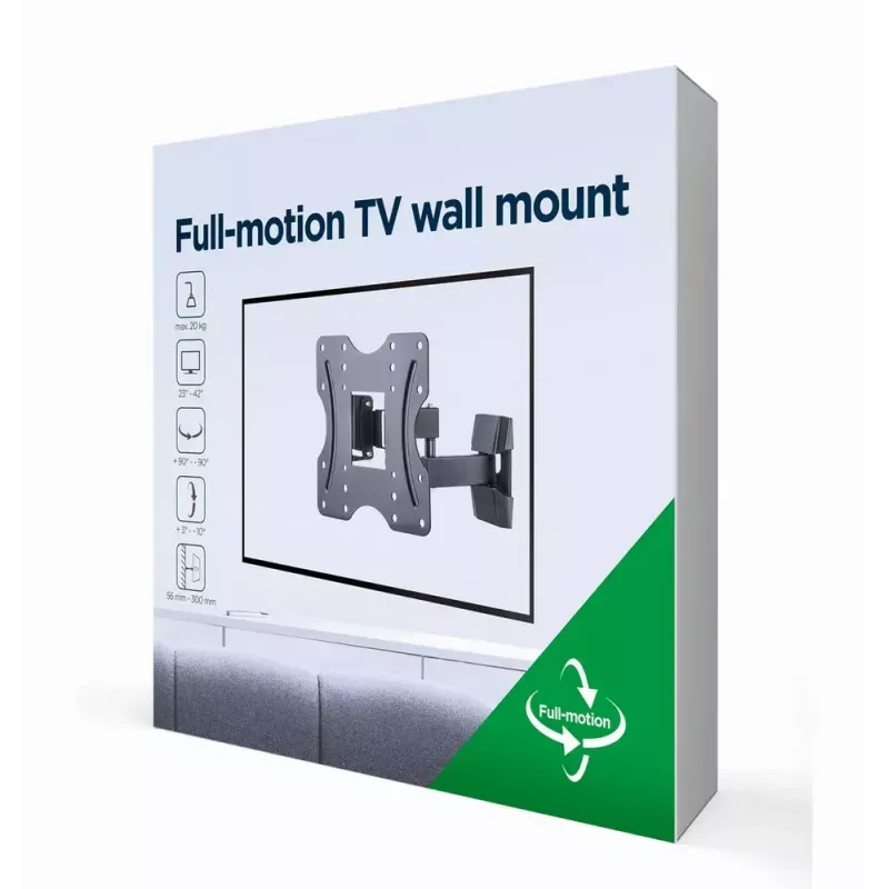 TV laikiklis Gembird WM-42ST-01 106.7 cm 20 kg Juodas