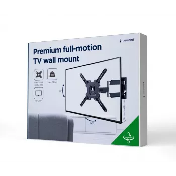 GEMBIRD Premium visiškai judantis TV sieninis laikiklis, 32–55 col., 32 kg