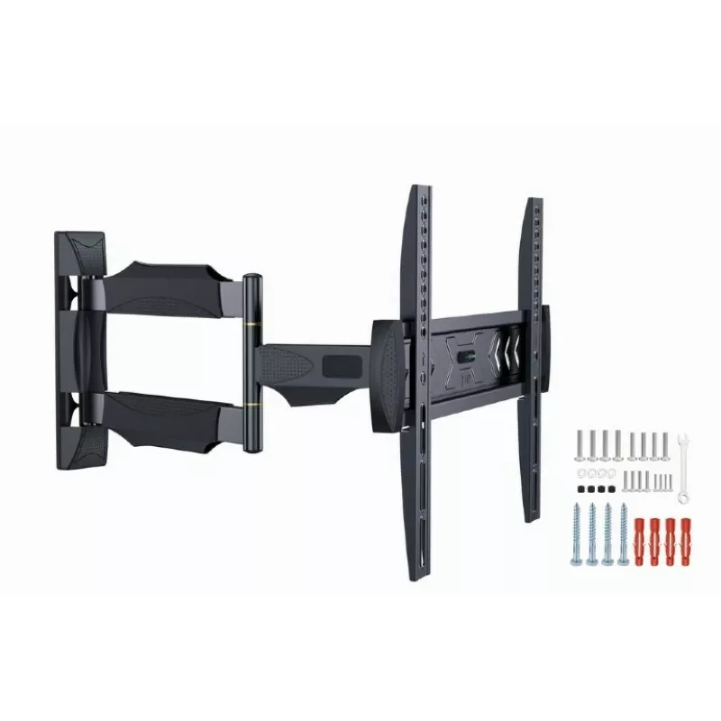 TV laikiklis Gembird WM-55ST-02 32–55 colių ekranams, VESA 100x100–400x400, pakreipimas -5°–8°, atstumas nuo sienos 6,5–61 cm, 30 kg, juodas
