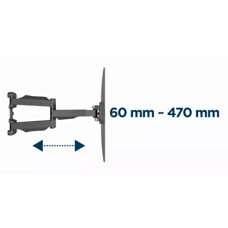 TV laikiklis Gembird WM-58ST-01 plieninis 58 col. 36,4 kg talpa